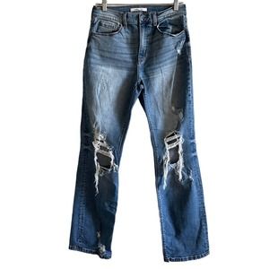 Willow + Root Jean Distressed Mid Wash Mid Rise Bootcut  Denim Womens Size 29